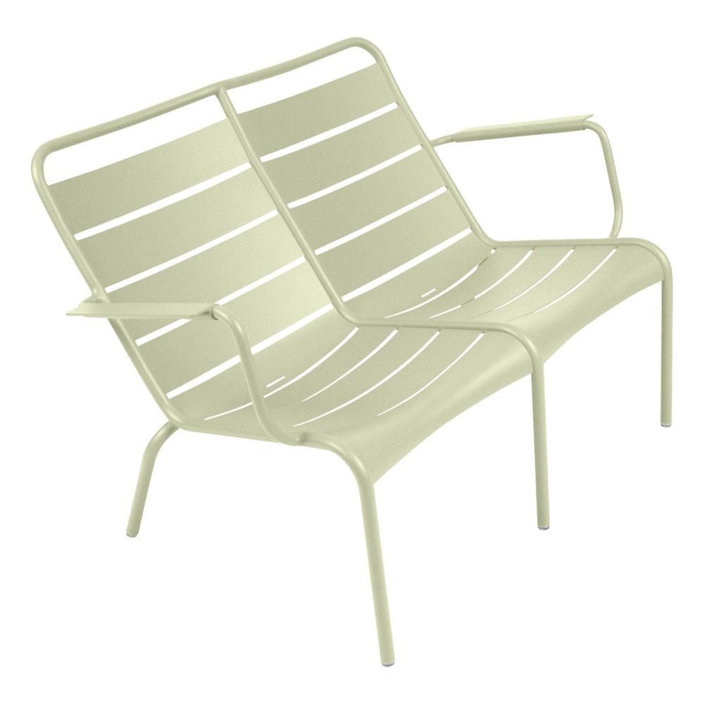 Fermob - Fauteuil bas duo Luxembourg en aluminium - Vert Tilleul