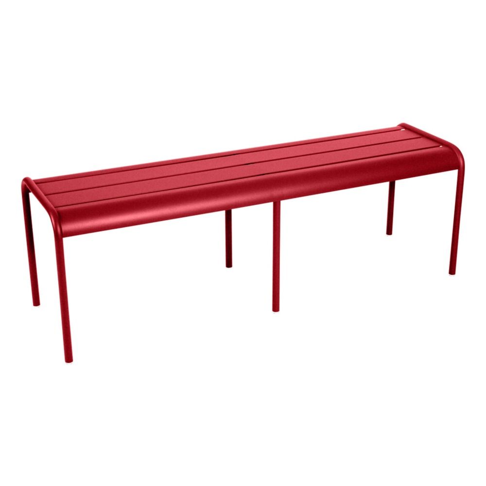 Fermob - Banc Luxembourg 3/4 places en aluminium - Coquelicot