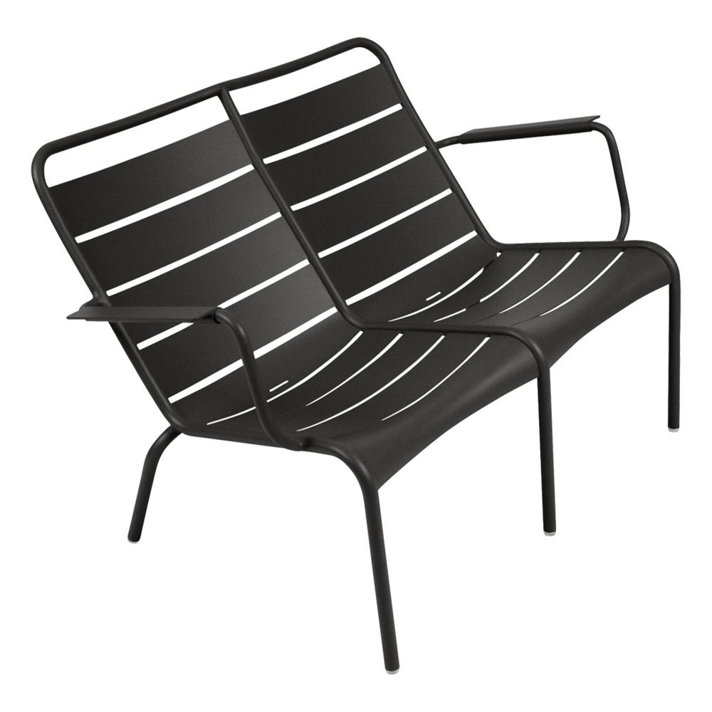 Fermob - Fauteuil bas duo Luxembourg en aluminium - Réglisse