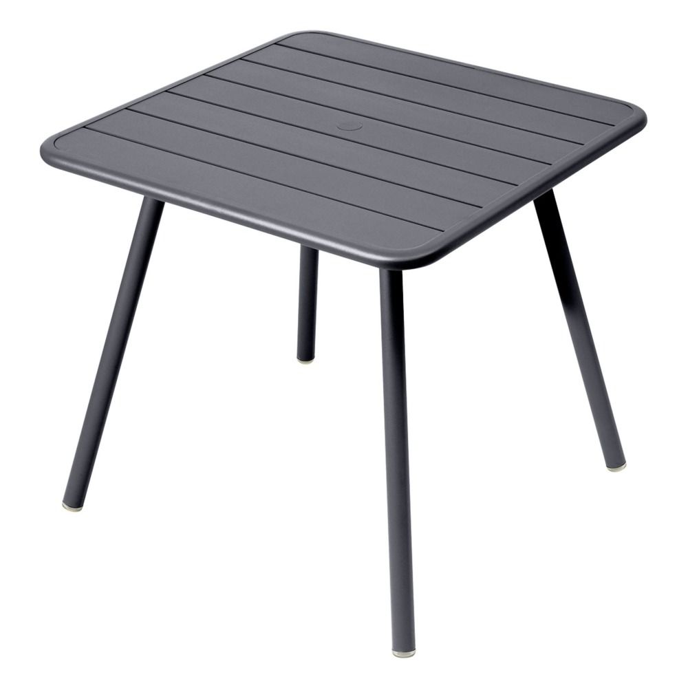 Fermob - Table Luxembourg 4 pieds 80x80 cm en aluminium - Carbone