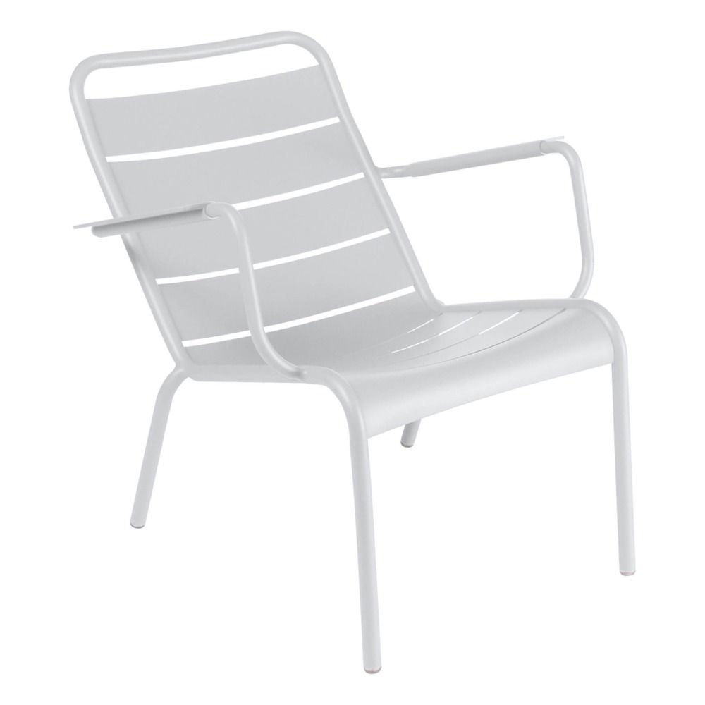 Fermob - Fauteuil bas Luxembourg en aluminium - Blanc coton