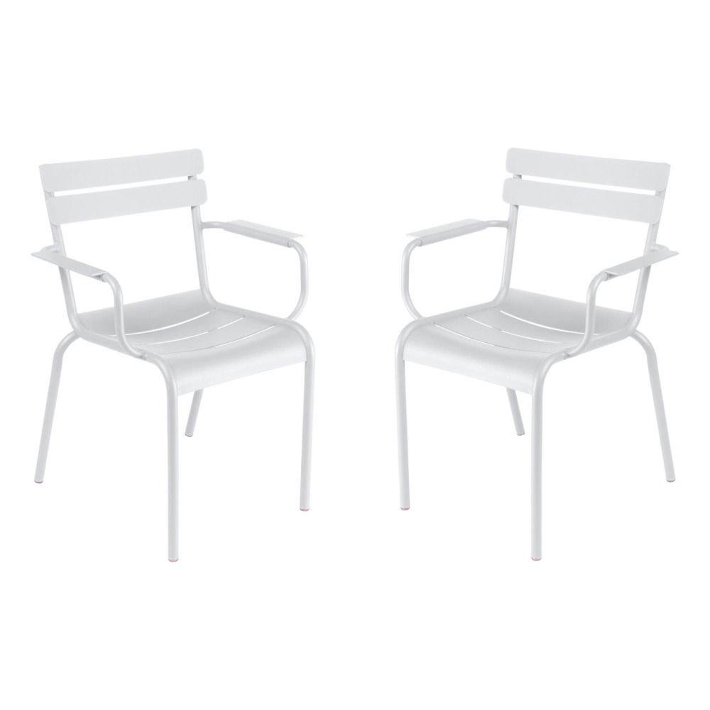 Fermob - Bridge Luxembourg en aluminium - Set de 2 - Blanc coton
