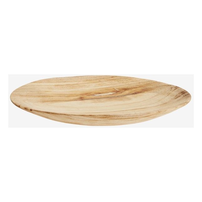 Round Wooden Plate - Set of 3