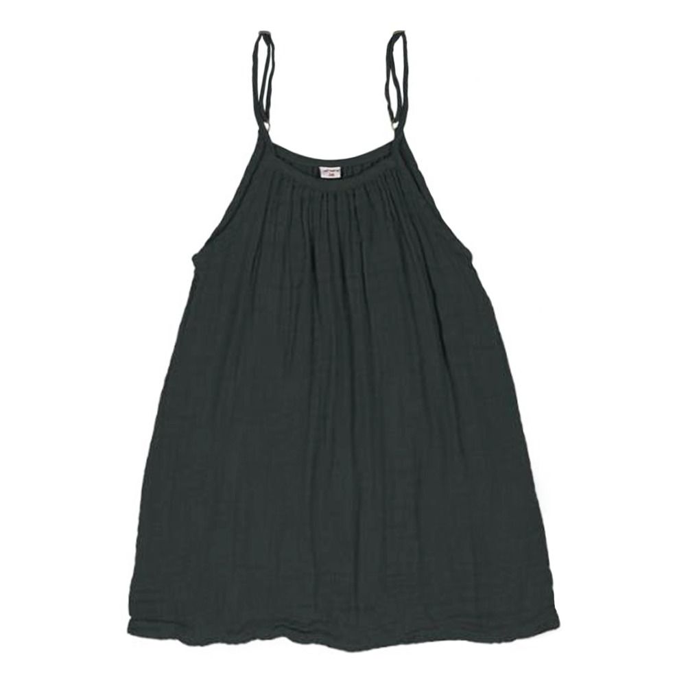 Numero 74 - Robe Coton Bio Mia - Fille - Dark Grey S021