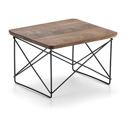Vitra - Table d'appoint Occasional LTR - Piétement epoxy - Charles & Ray Eames - Noyer