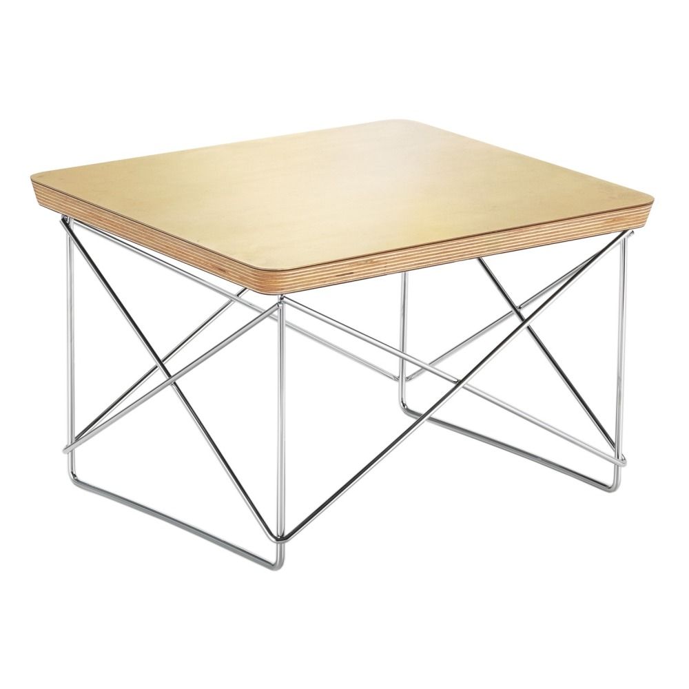 Vitra - Table d'appoint Occasional LTR - Piétement chromé - Charles & Ray Eames - Feuille d'Or