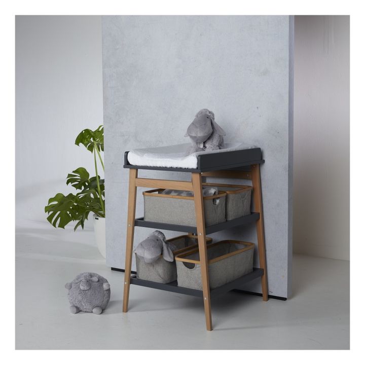 Panier de rangement pour table à langer en coton et bambou- Image produit n°1