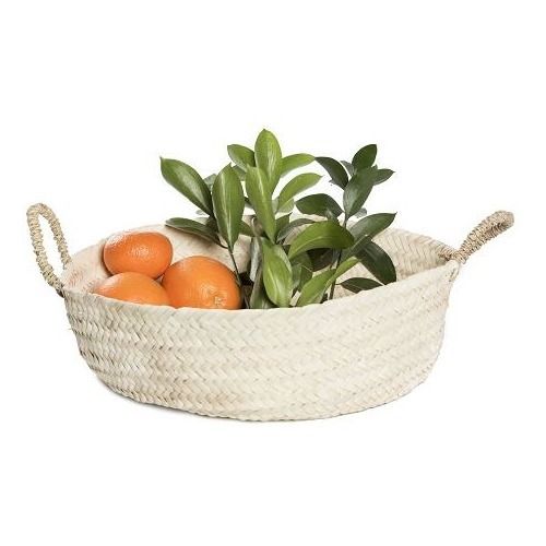 Palm Leaf Round Basket