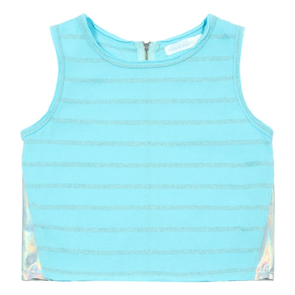 Oaks of acorn - Crop Top Rayé Pam - Fille - Bleu pâle