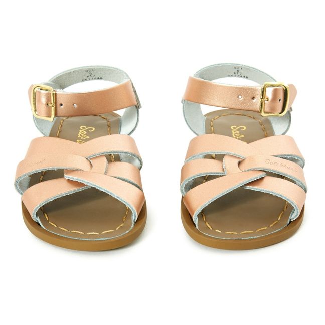 Salt-Water Original Waterproof Leather Sandals Pink Gold