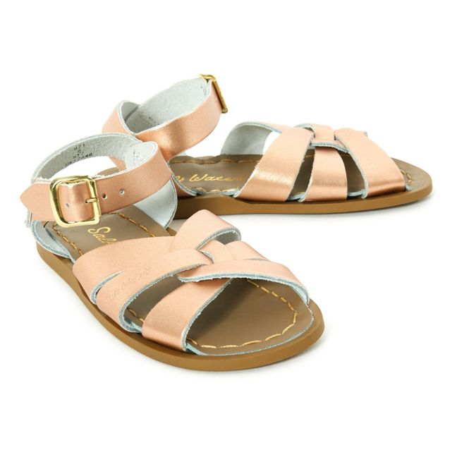 Salt-Water Original Waterproof Leather Sandals | Pink Gold