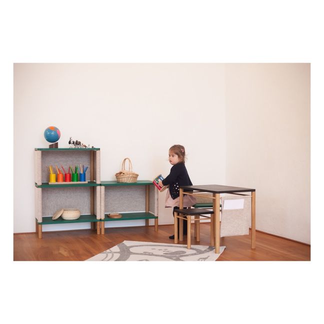 Teo Double Bookshelf Montessori Inspired   Mint Green