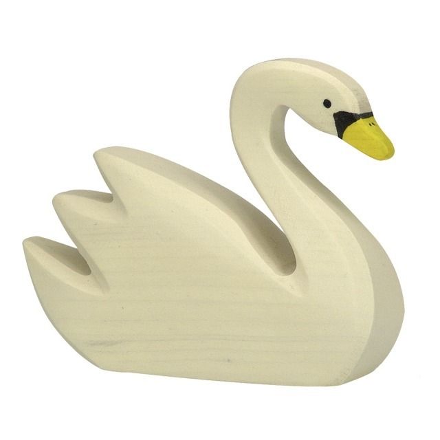 Wooden Swan Figurine