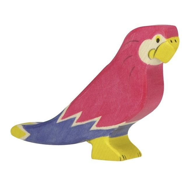 Wooden Parrot Figurine