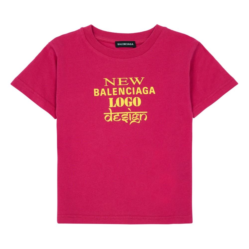grim Solrig Passiv Balenciaga - New Logo T-Shirt - Fuchsia | Smallable