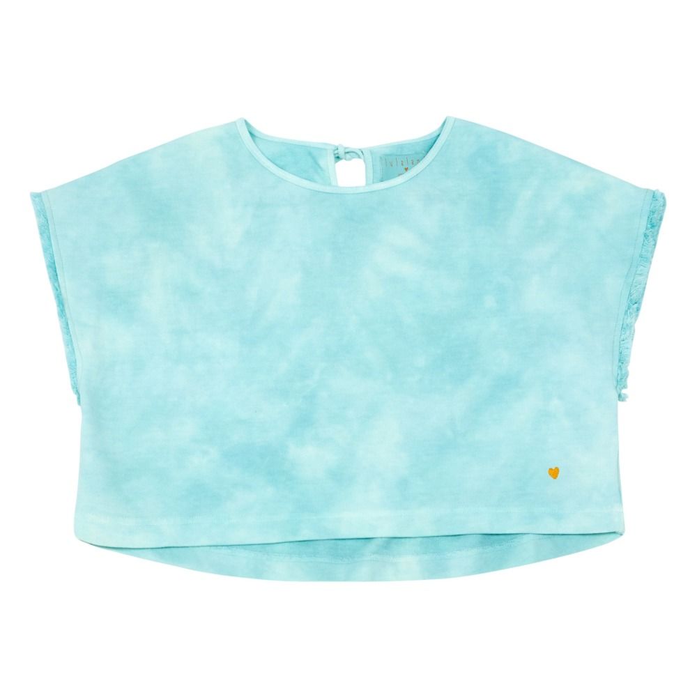 Lulaland - Sweat Manches Courtes Max - Fille - Bleu ciel