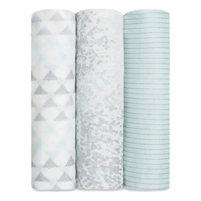 Maxi-langes métalliques - Pack de 3 | Bleu ciel