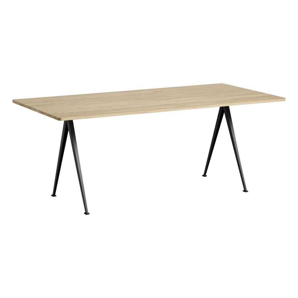 Hay - Table 190x85 cm Pyramid 02 en chêne laqué mat - Réedition Friso Kramer & Wim Rietveld - Noir