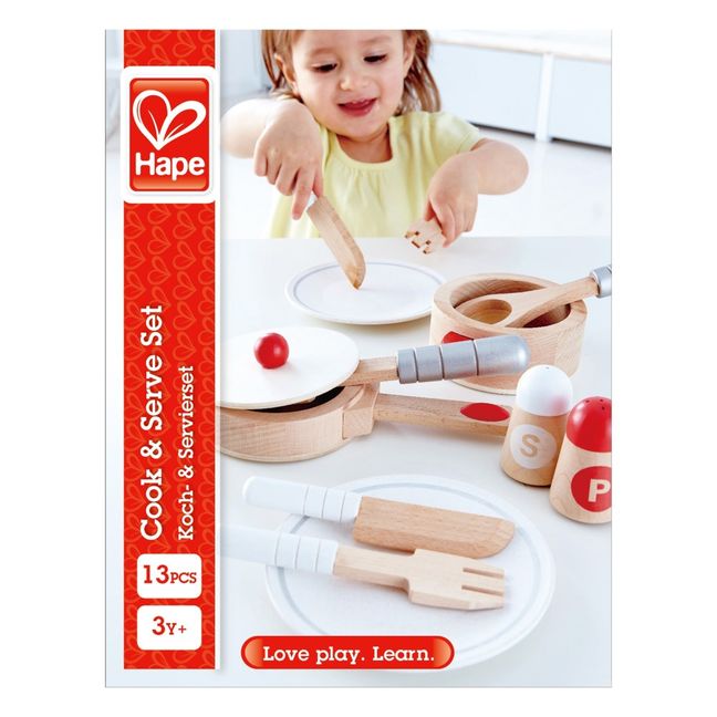 Juego de comiditas de madera - Set de 13 accesorios