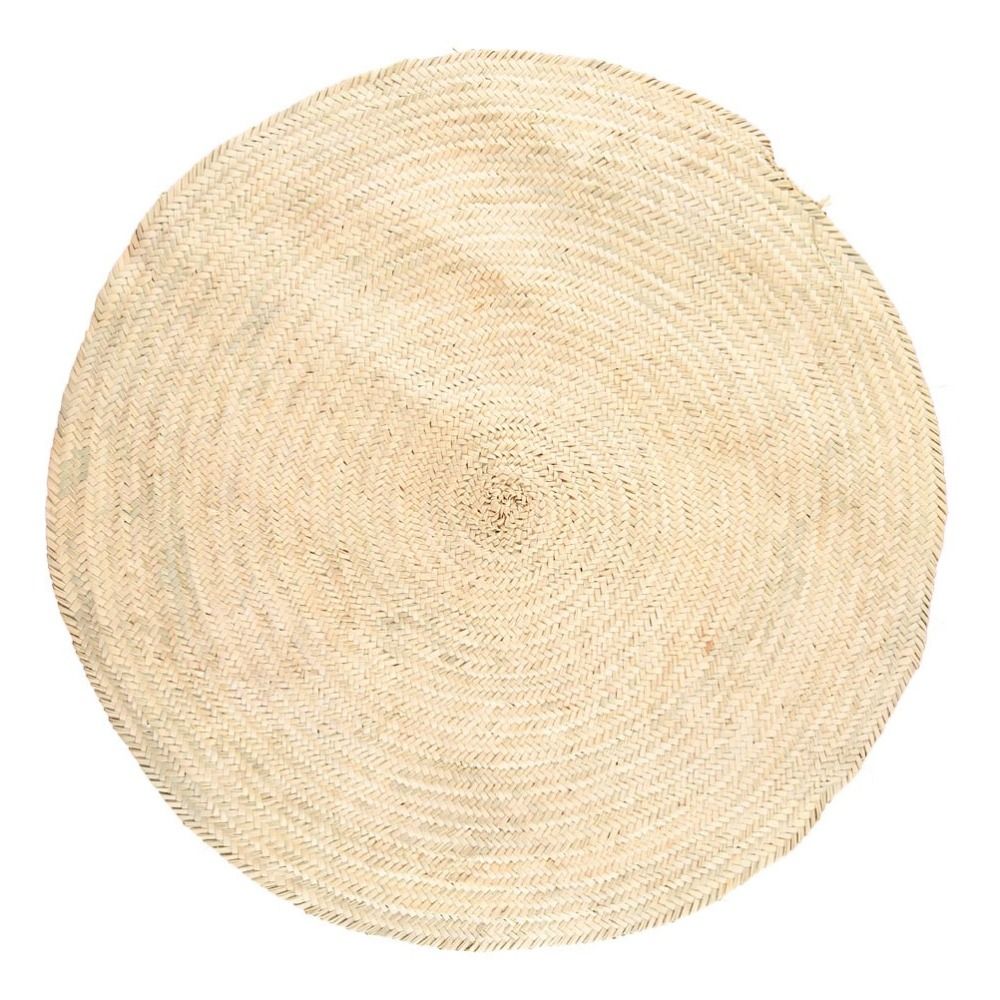 Cosydar - Tapis rond en feuille de palmier D150 cm - Naturel