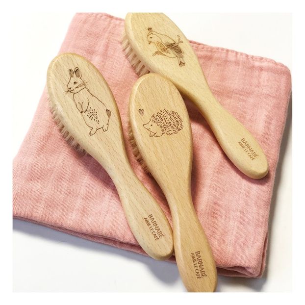 Brosse A Cheveux En Hetre Et Poils De Soie Lapin Hetre