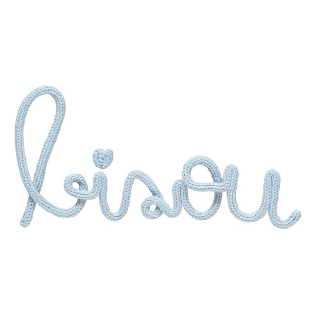 Decorazione murale fatta a maglia- Bisou