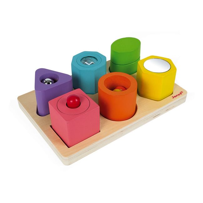 Puzzle 6 cubos sensoriales de madera