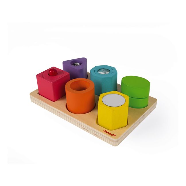 Puzzle 6 cubes sensoriels en bois