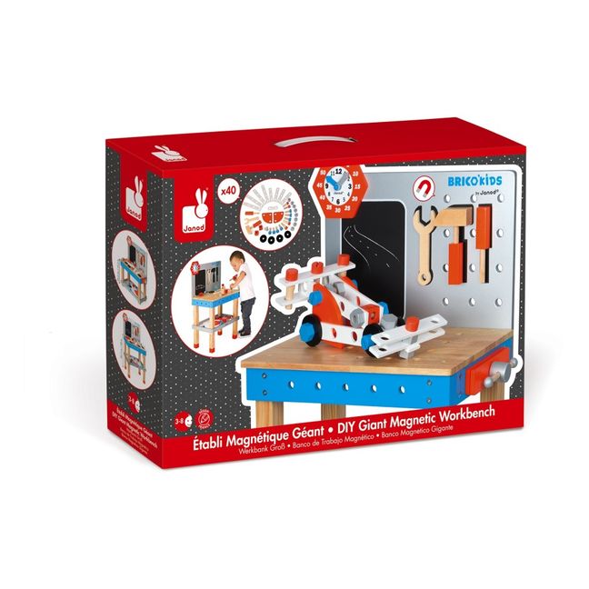 Tavolo Magnetico Brico Kids in legno con i suoi accessori 