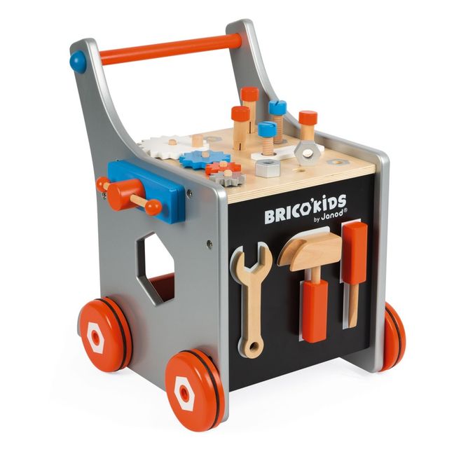 Carrito magnético Brico'Kids de madera con 25 accesorios