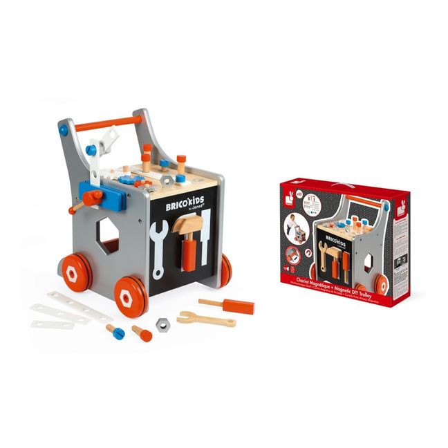Brico Kids Wooden Magnetic Chariot with 25 Acessories 
