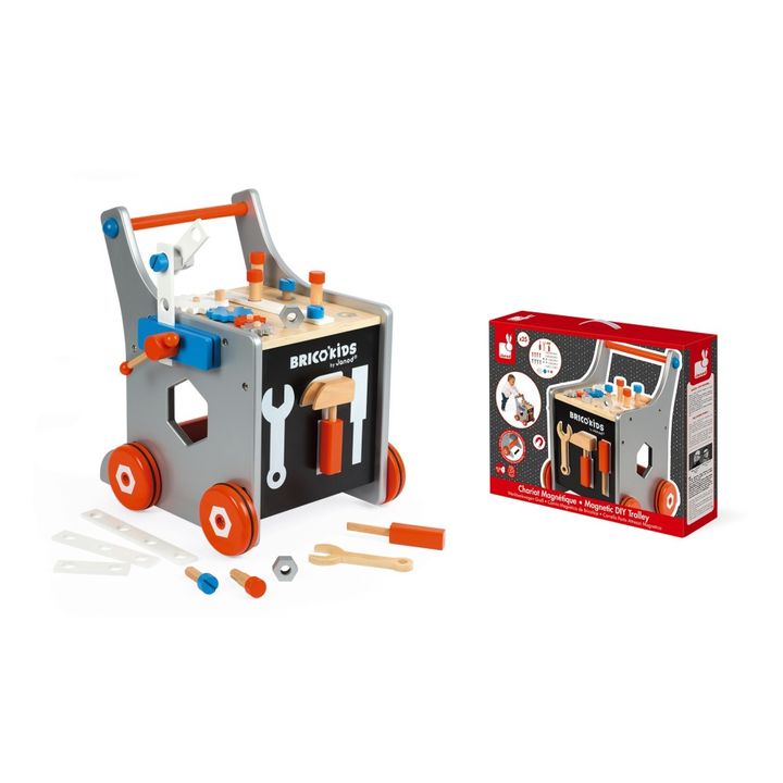 Carrito magnético Brico'Kids de madera con 25 accesorios- Imagen del producto n°8