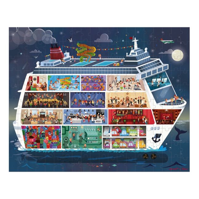 Puzzle barco de crucero - Set de 2 puzzles 100 y 200 piezas