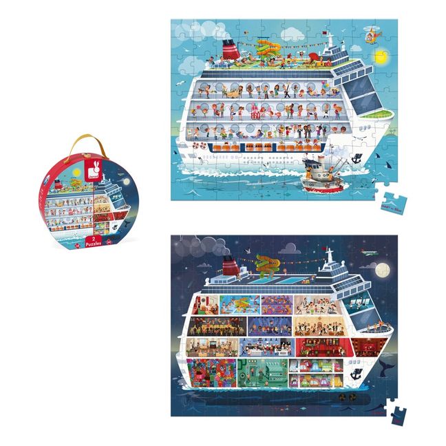 Puzzle barco de crucero - Set de 2 puzzles 100 y 200 piezas