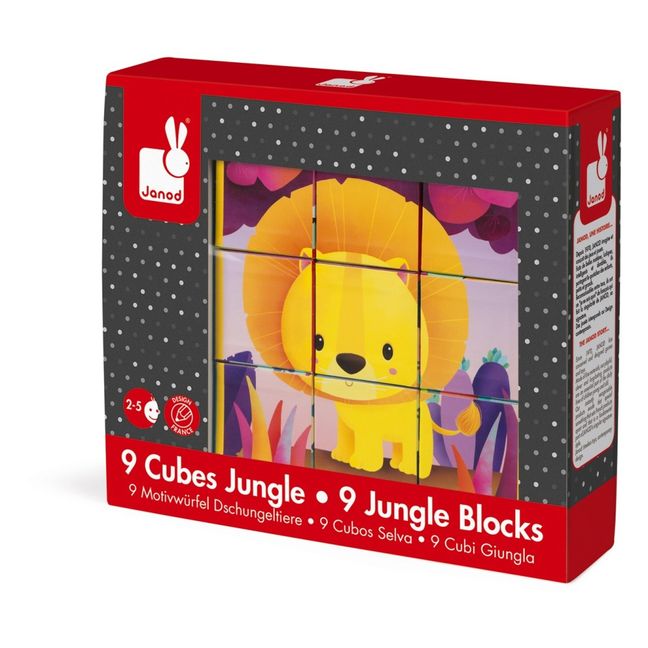 Würfelpuzzle Dschungel 9-teilig