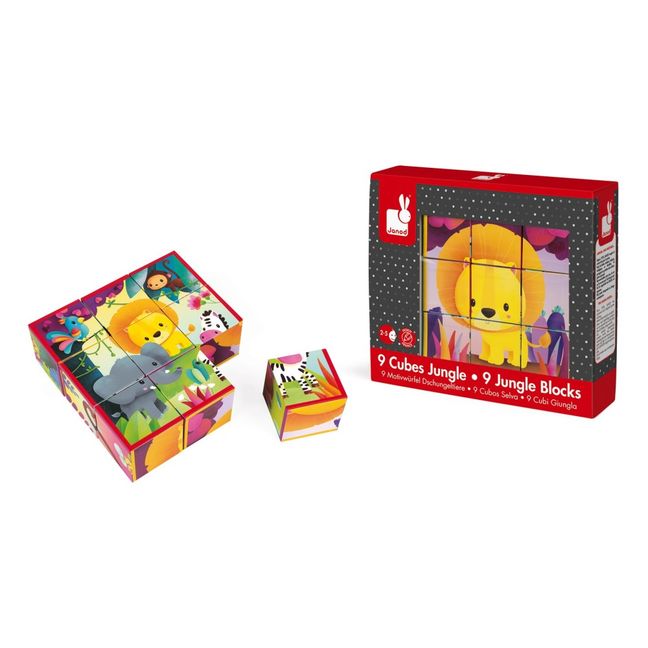Cubos de animales de la selva - Set de 9