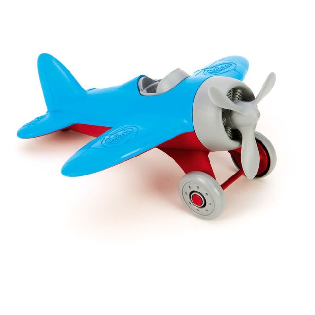 Plane with Spinning Propeller | Blue