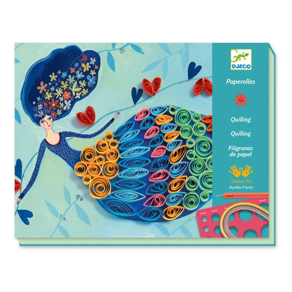 Djeco - Kit créatif paperolles Volutes en jupons - Multicolore