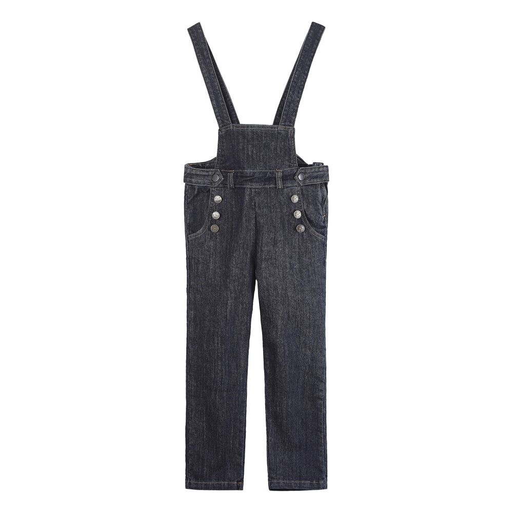 Emile et Ida - Salopette Super Stretch - Fille - Denim brut