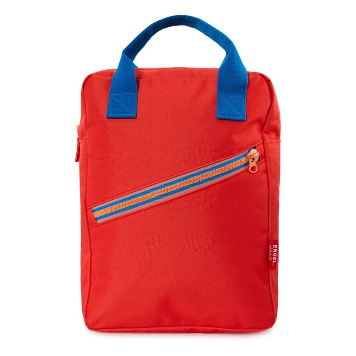 Large Recycled Plastic Backpack | Red- Product image n°0