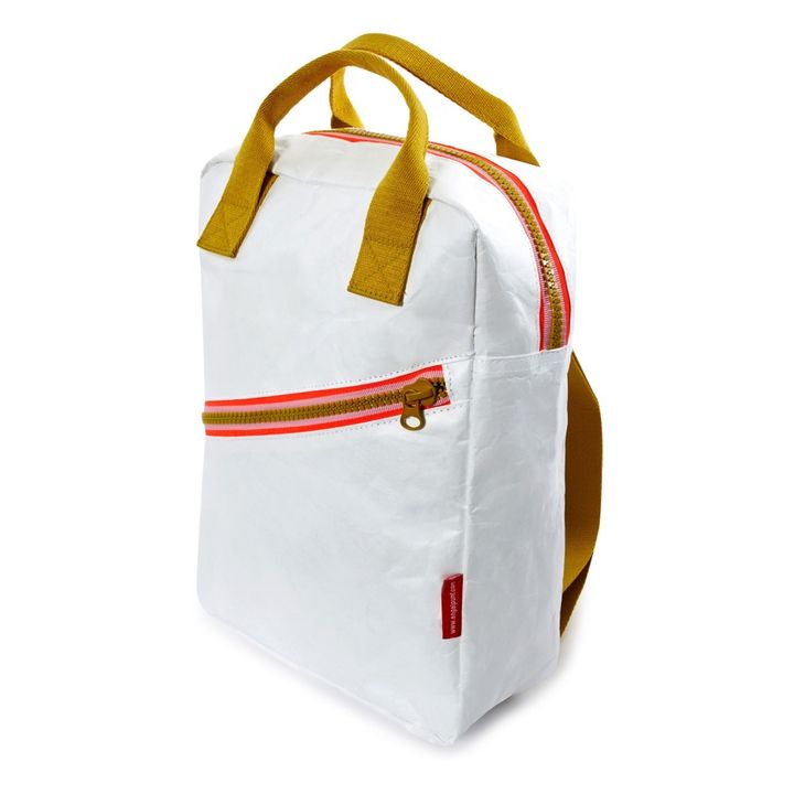 Engel Large Recycled Plastic Backpack White Smallable