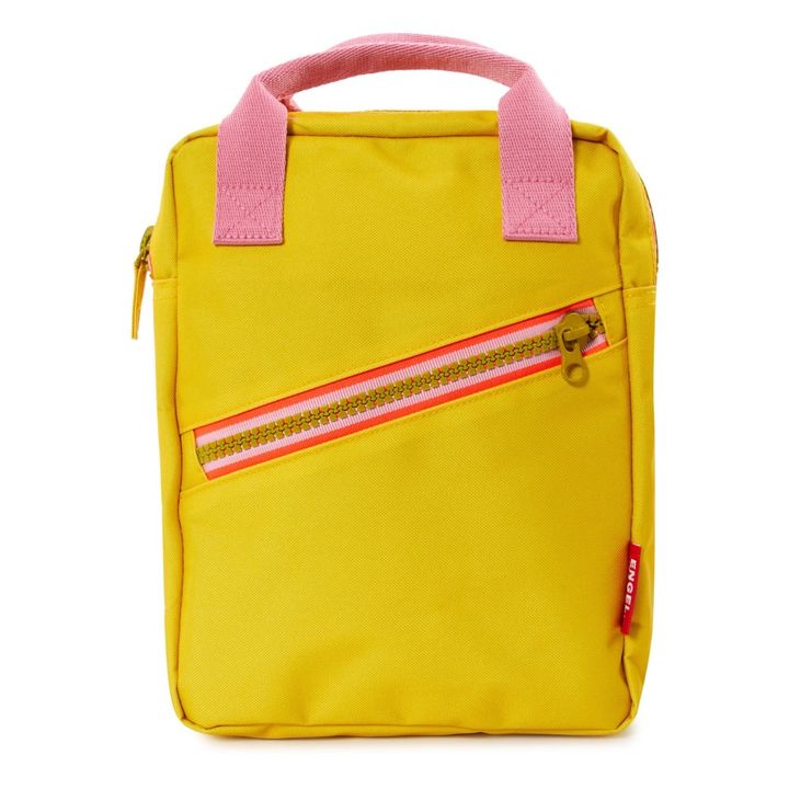 Small Recycled Plastic Backpack | Yellow- Product image n°0