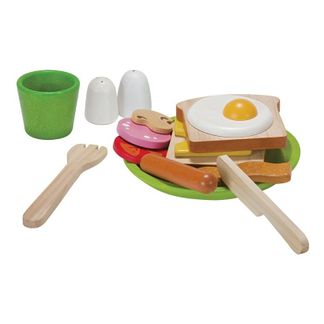 Plan Toys Plato pequeño con desayuno de madera-product
