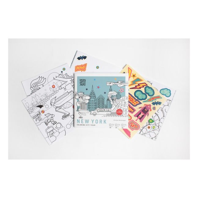 Libro para colorear City Tour New York y pegatinas