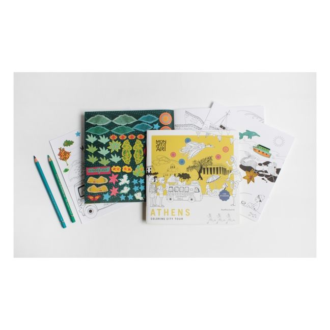 Libro para colorear City Tour Atenas y pegatinas