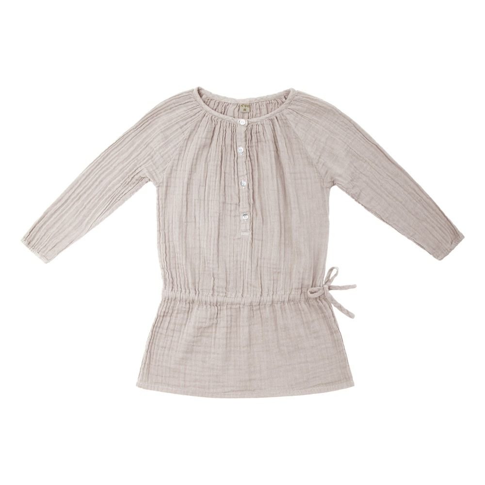 Numero 74 - Robe Coton Bio Naia - Fille - Rose poudré