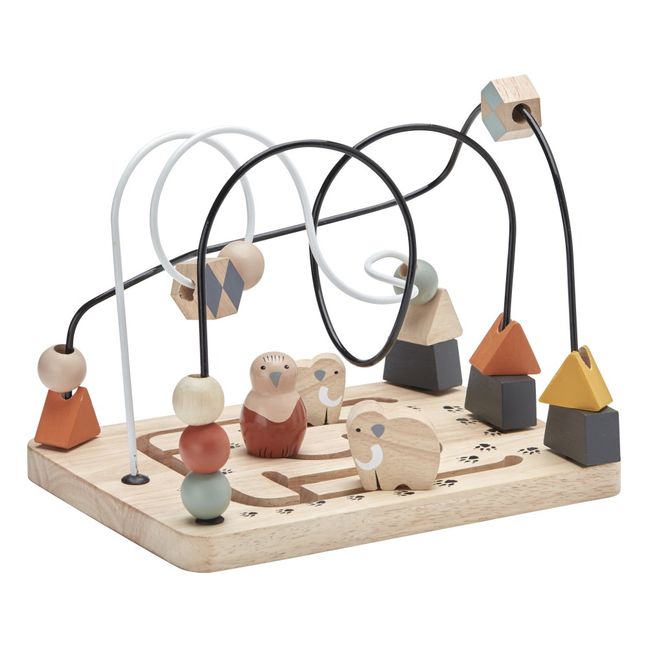 Laberinto de bolas de madera 