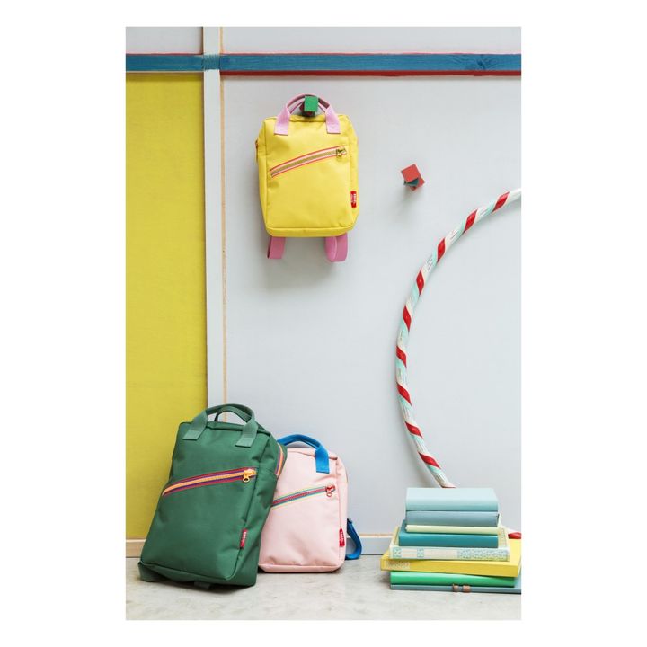 Large Recycled Plastic Backpack | Green- Product image n°1