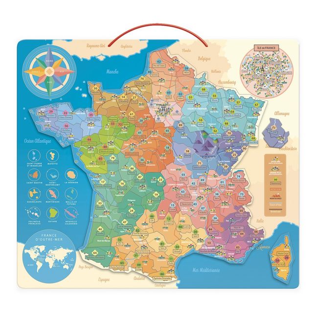 Carte de France magnétique éducative