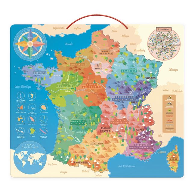 Carte de France magnétique éducative